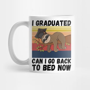 I Graduated Can I Go Back To Bed Now Sloth, Funny Graduation Party Gift Mug